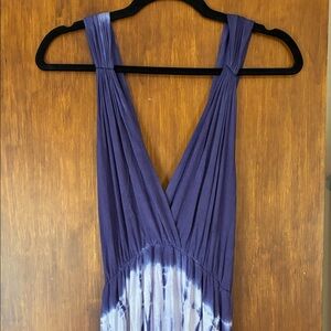 Tie-Dye Purple and White Maxi Dress